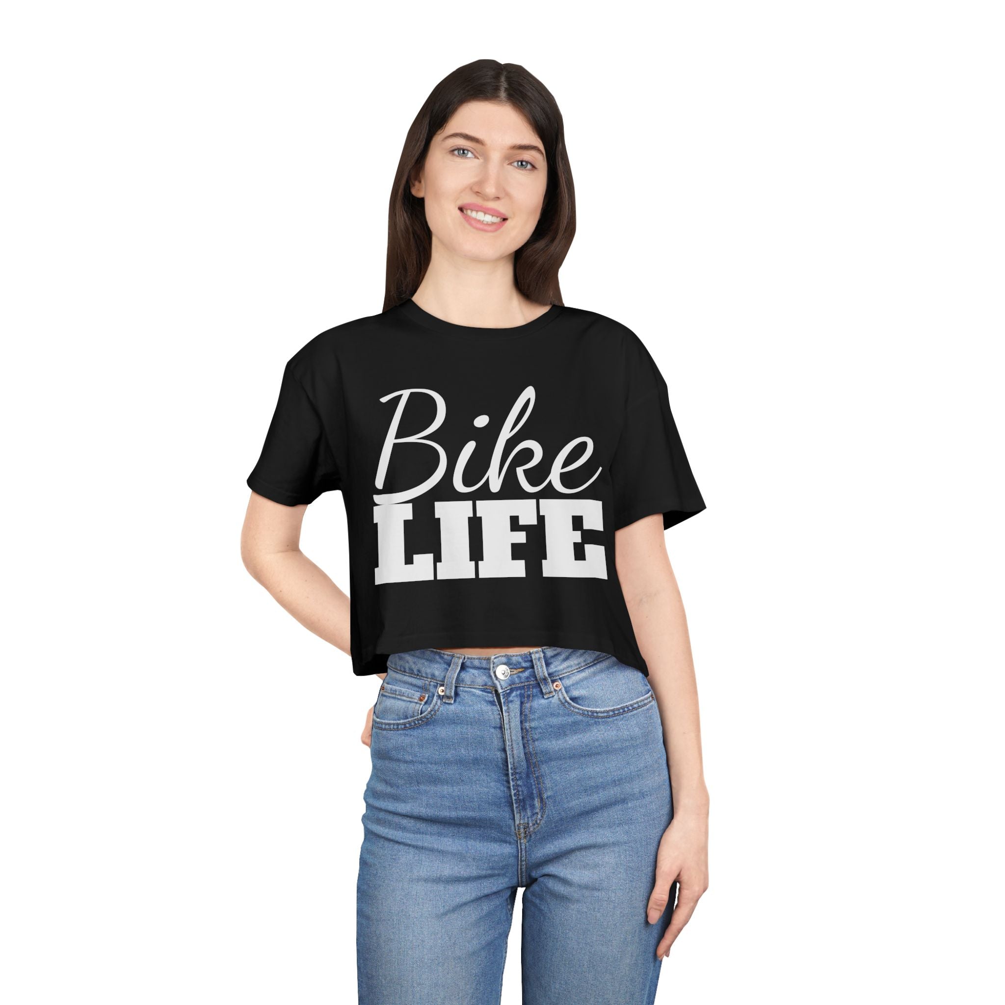 Women's "Bike Life" Cropped Tee