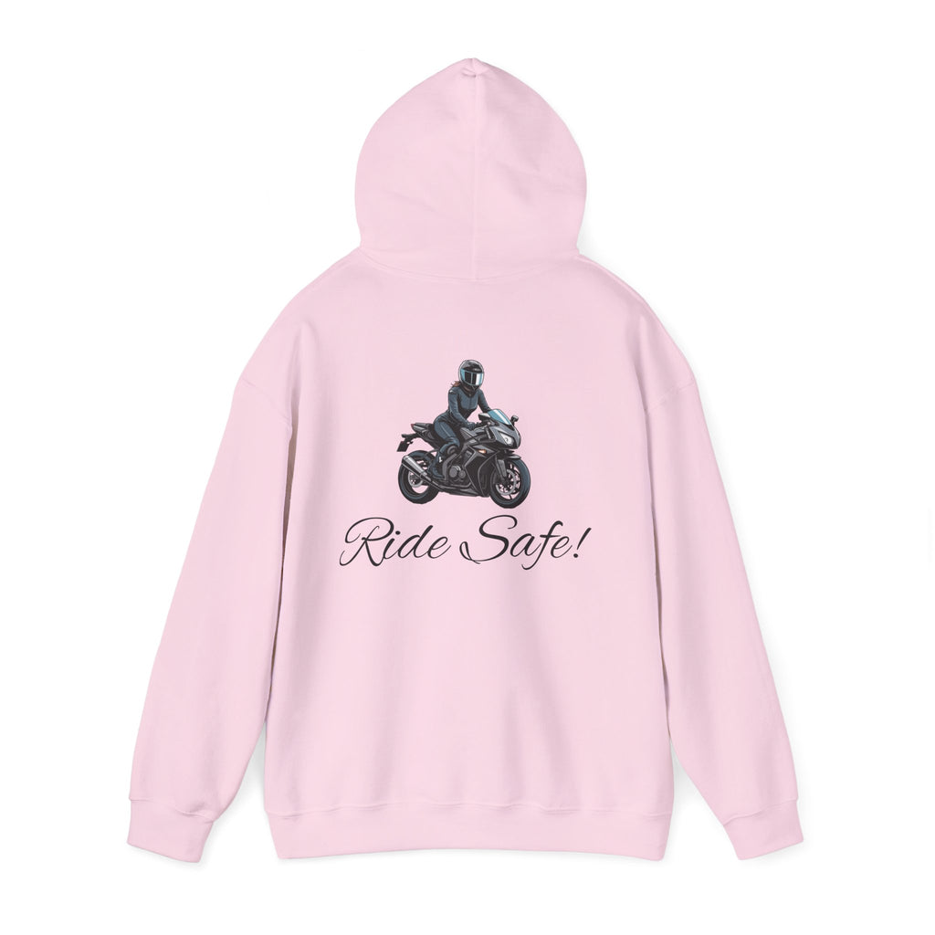 Woman's "Ride Safe" Heavy Blend Hoodie
