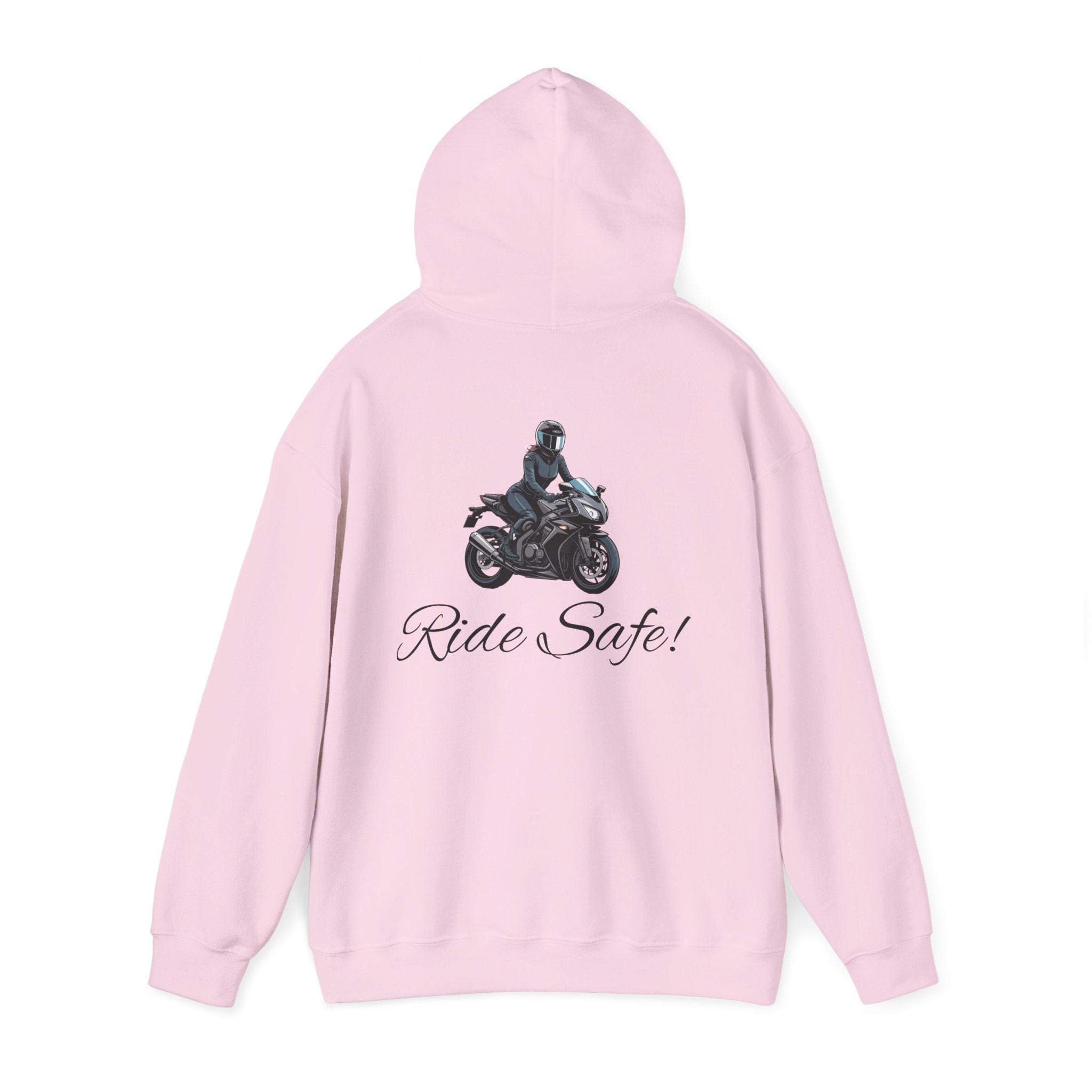 Woman's "Ride Safe" Heavy Blend Hoodie