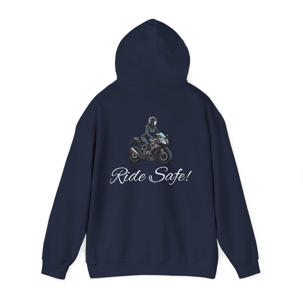 Woman's "Ride Safe" Heavy Blend Hoodie