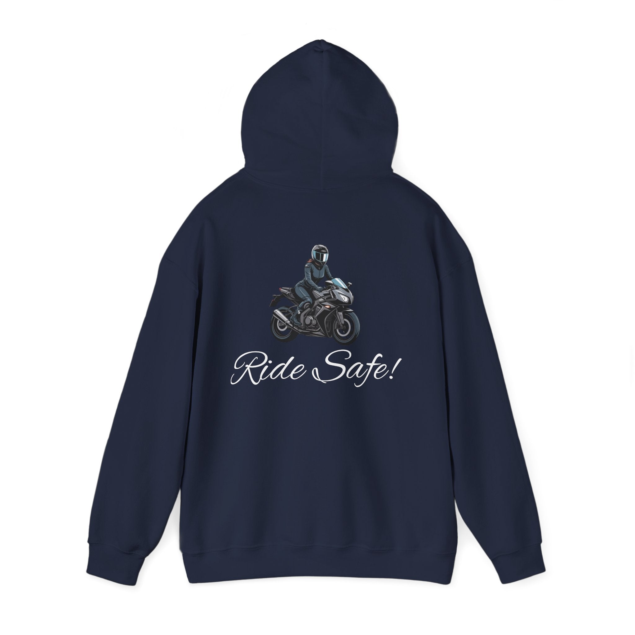 Woman's "Ride Safe" Heavy Blend Hoodie