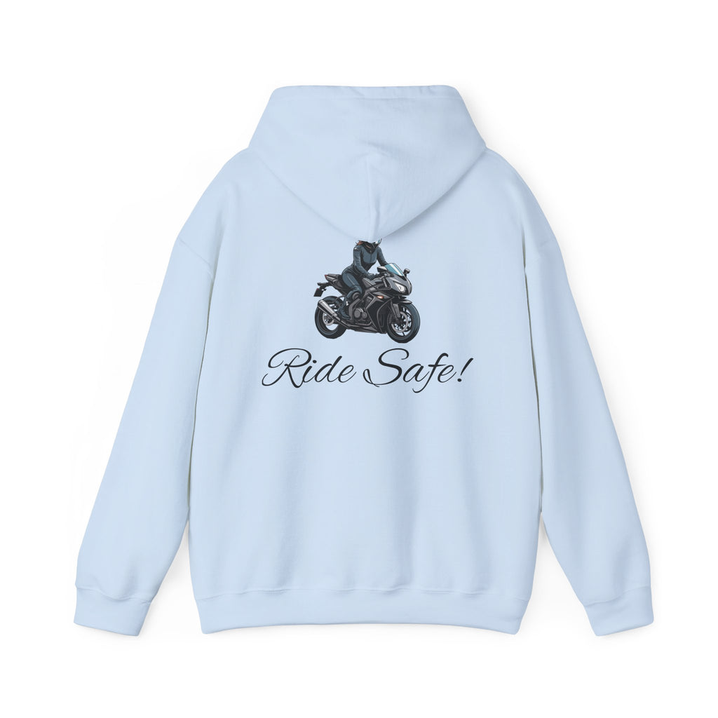 Woman's "Ride Safe" Heavy Blend Hoodie