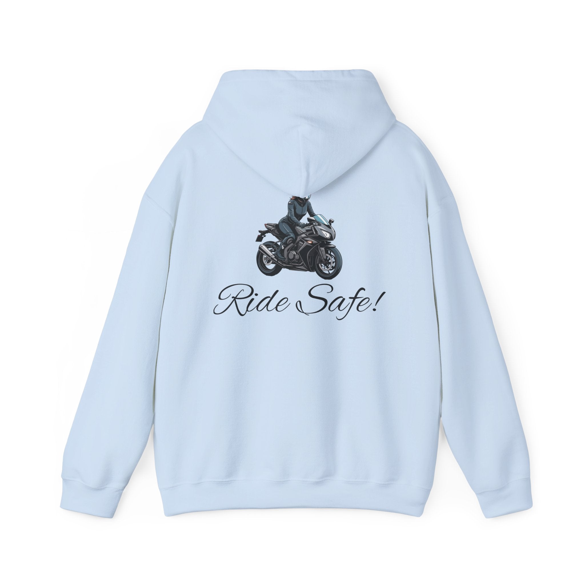 Woman's "Ride Safe" Heavy Blend Hoodie