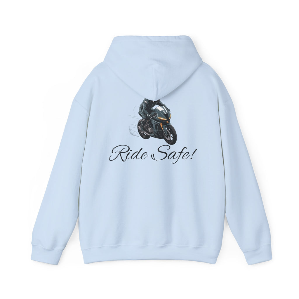 Mens "Ride Safe" Heavy Blend Hoodie