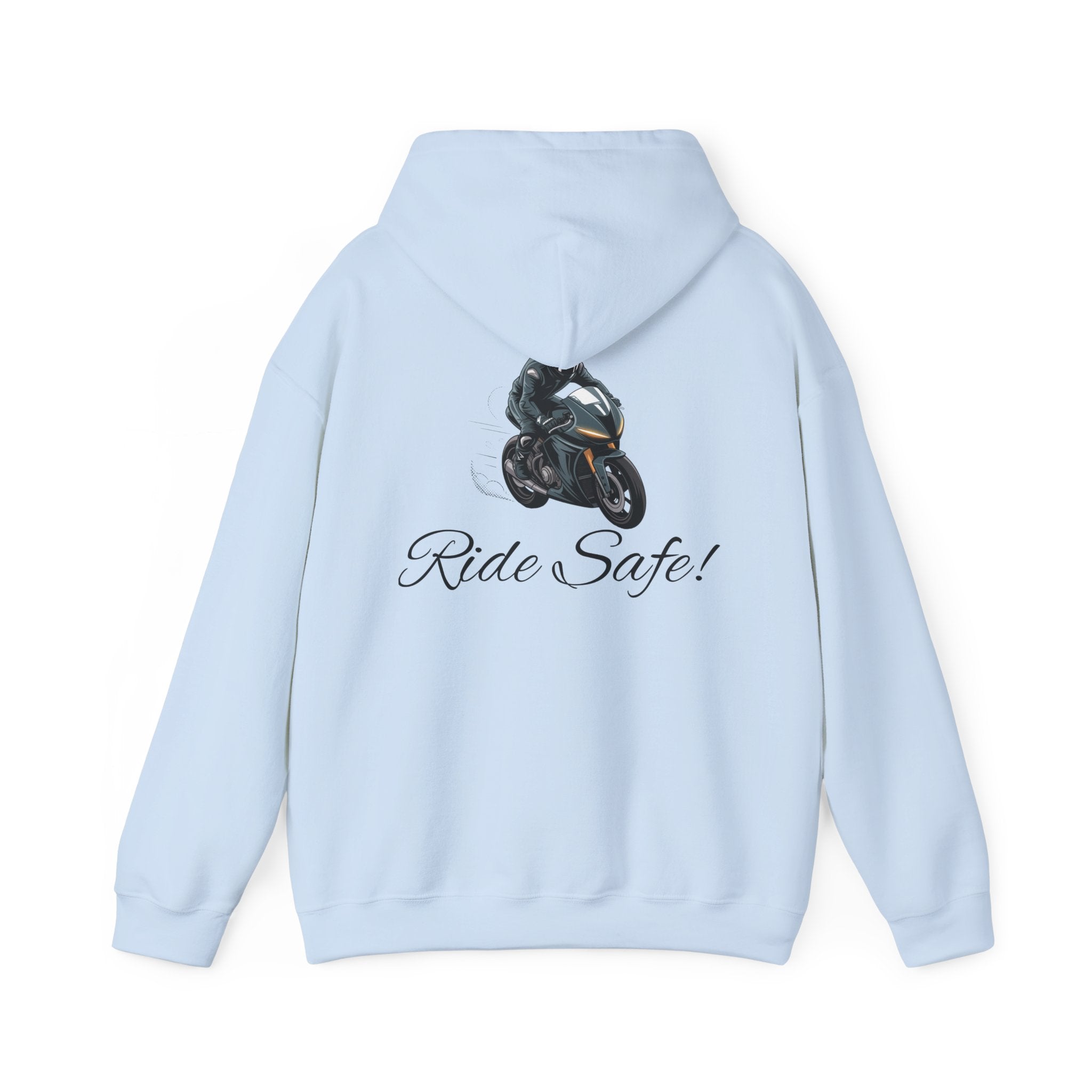 Mens "Ride Safe" Heavy Blend Hoodie