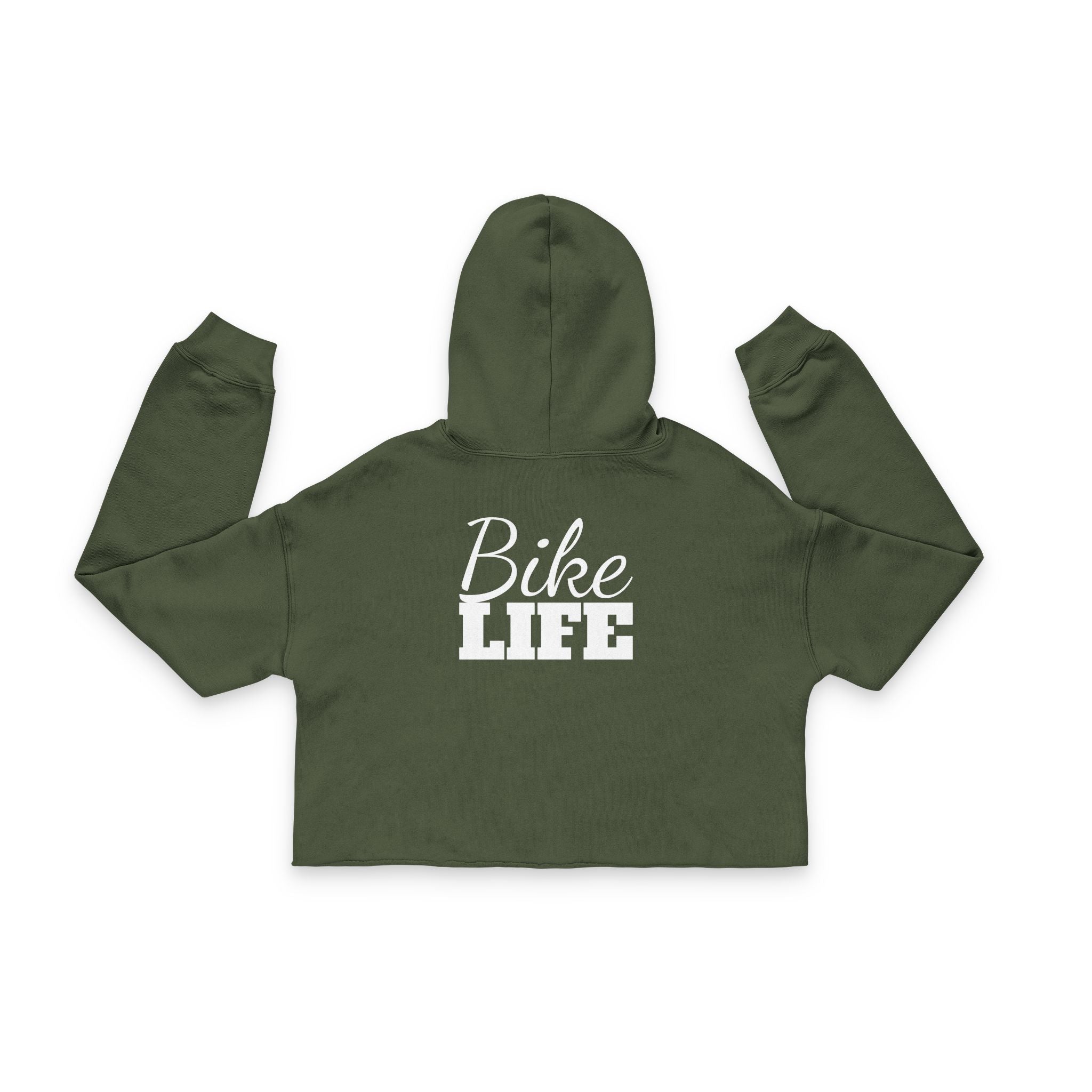 Ladies Cropped  "Bike Life" Hoodie