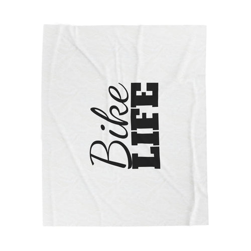 Cozy "Bike Life" Velveteen Plush Blanket