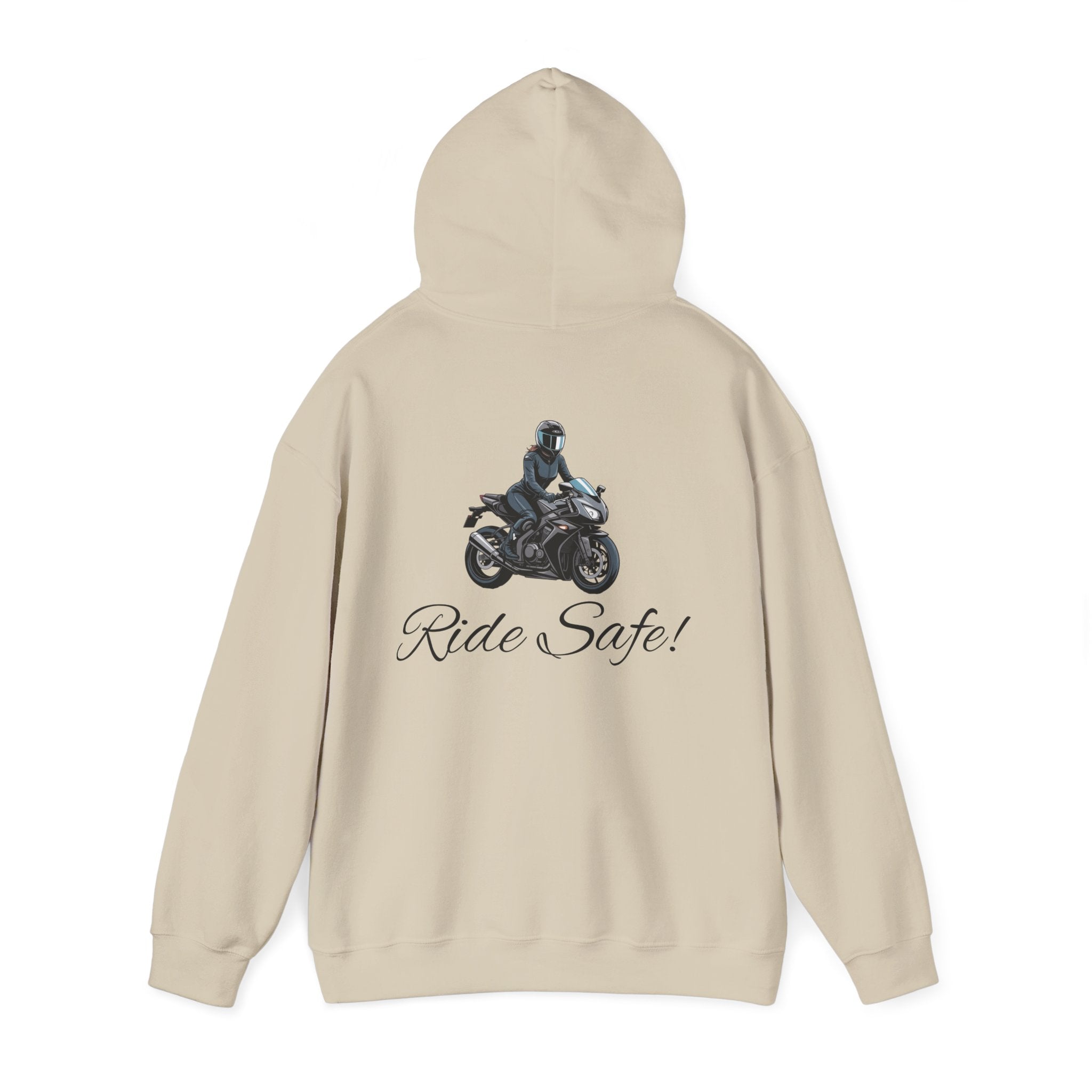 Woman's "Ride Safe" Heavy Blend Hoodie