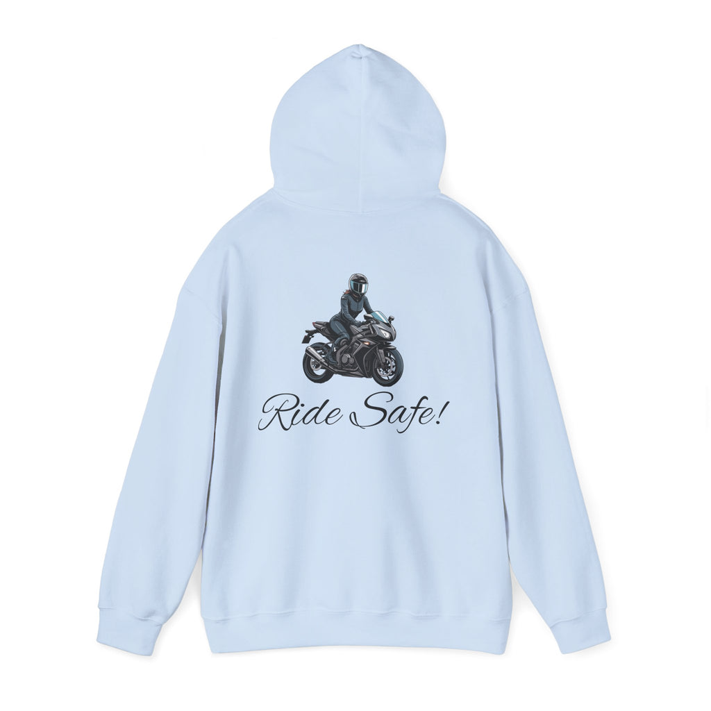 Woman's "Ride Safe" Heavy Blend Hoodie