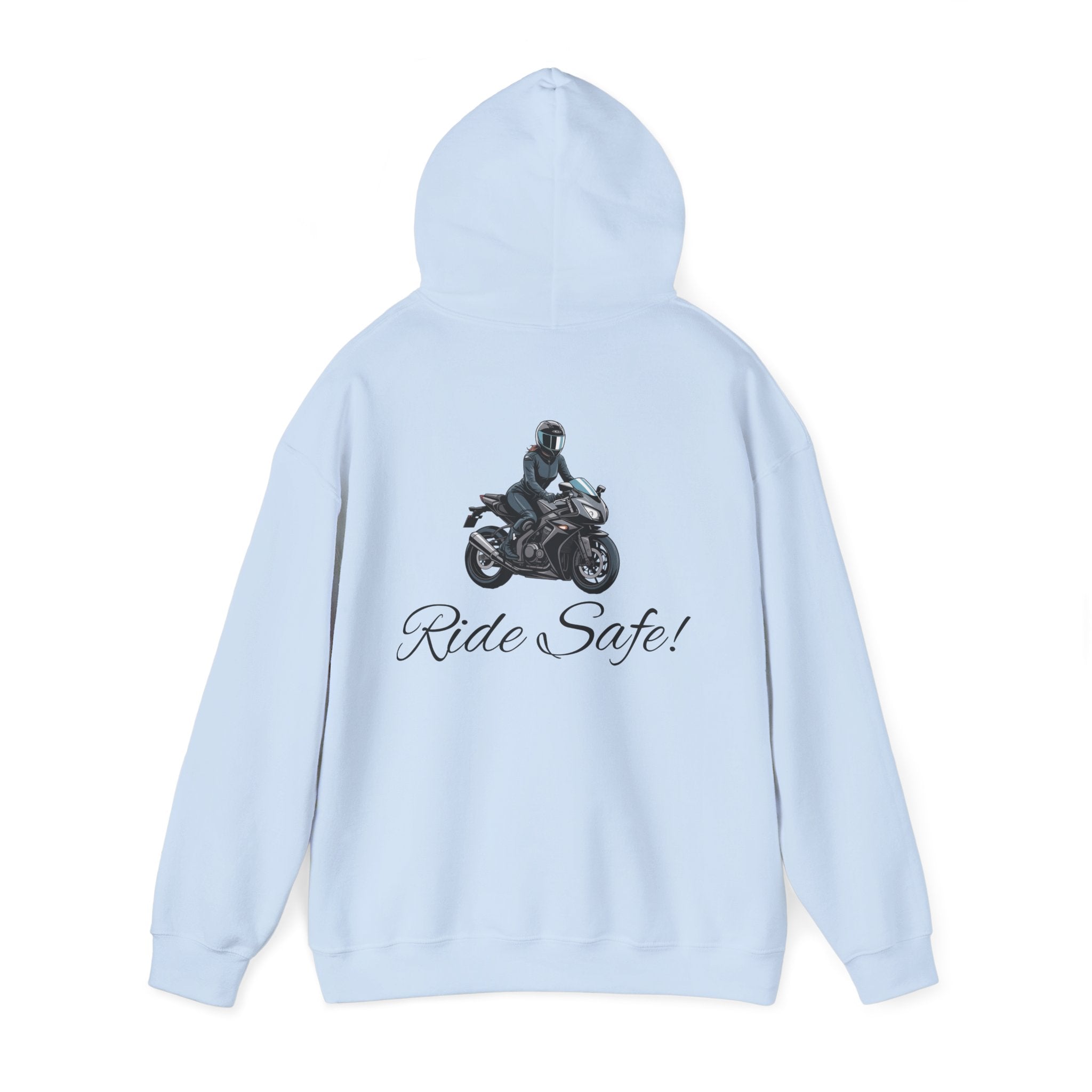 Woman's "Ride Safe" Heavy Blend Hoodie
