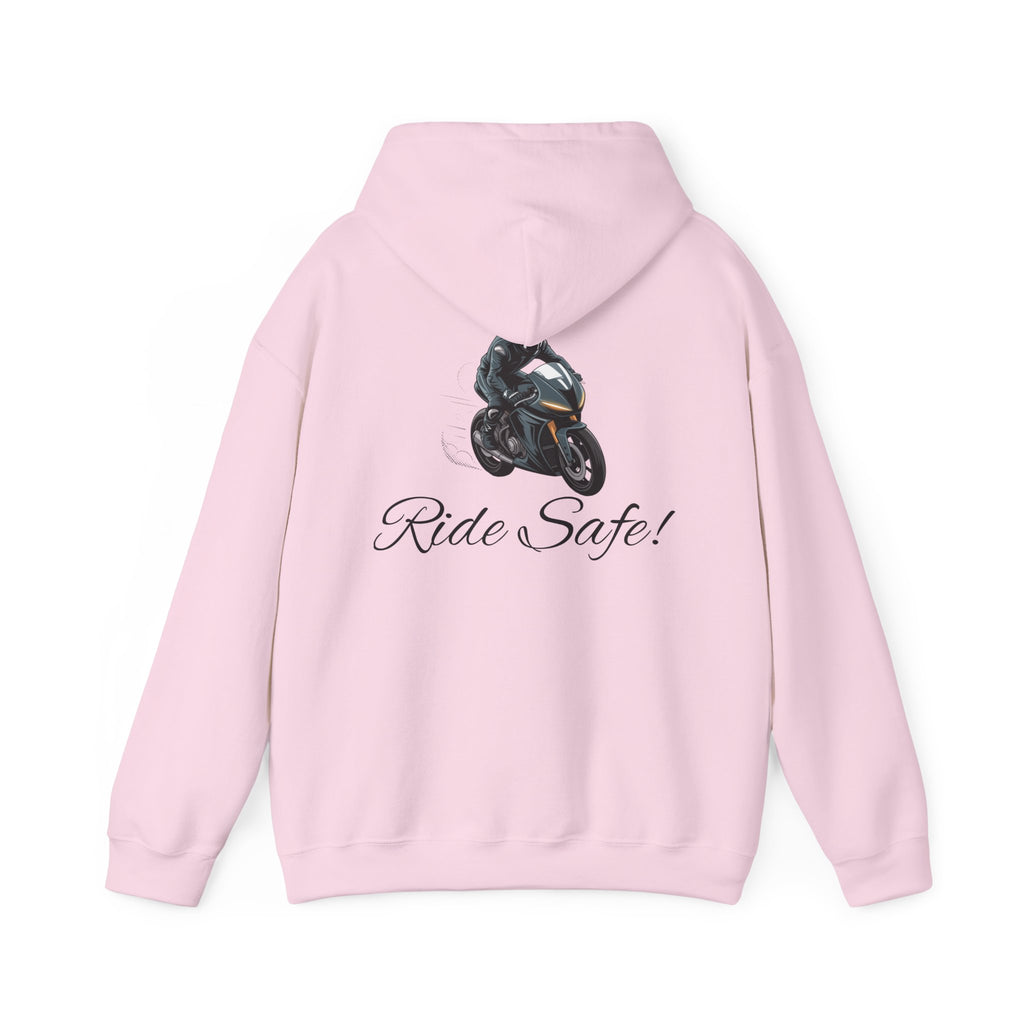 Mens "Ride Safe" Heavy Blend Hoodie