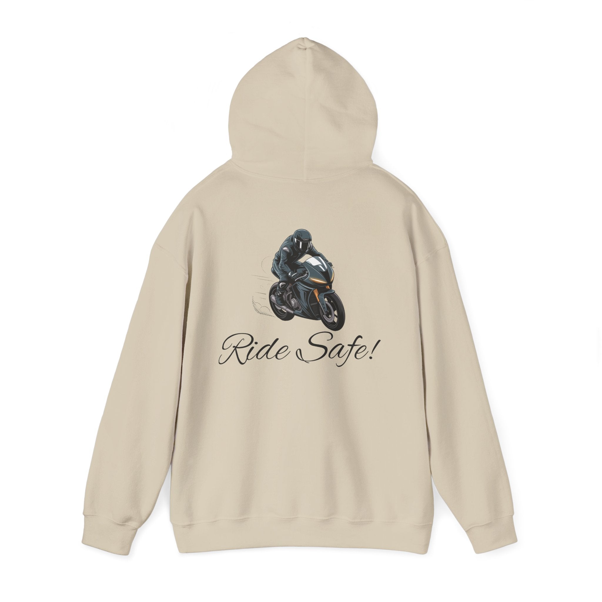 Mens "Ride Safe" Heavy Blend Hoodie