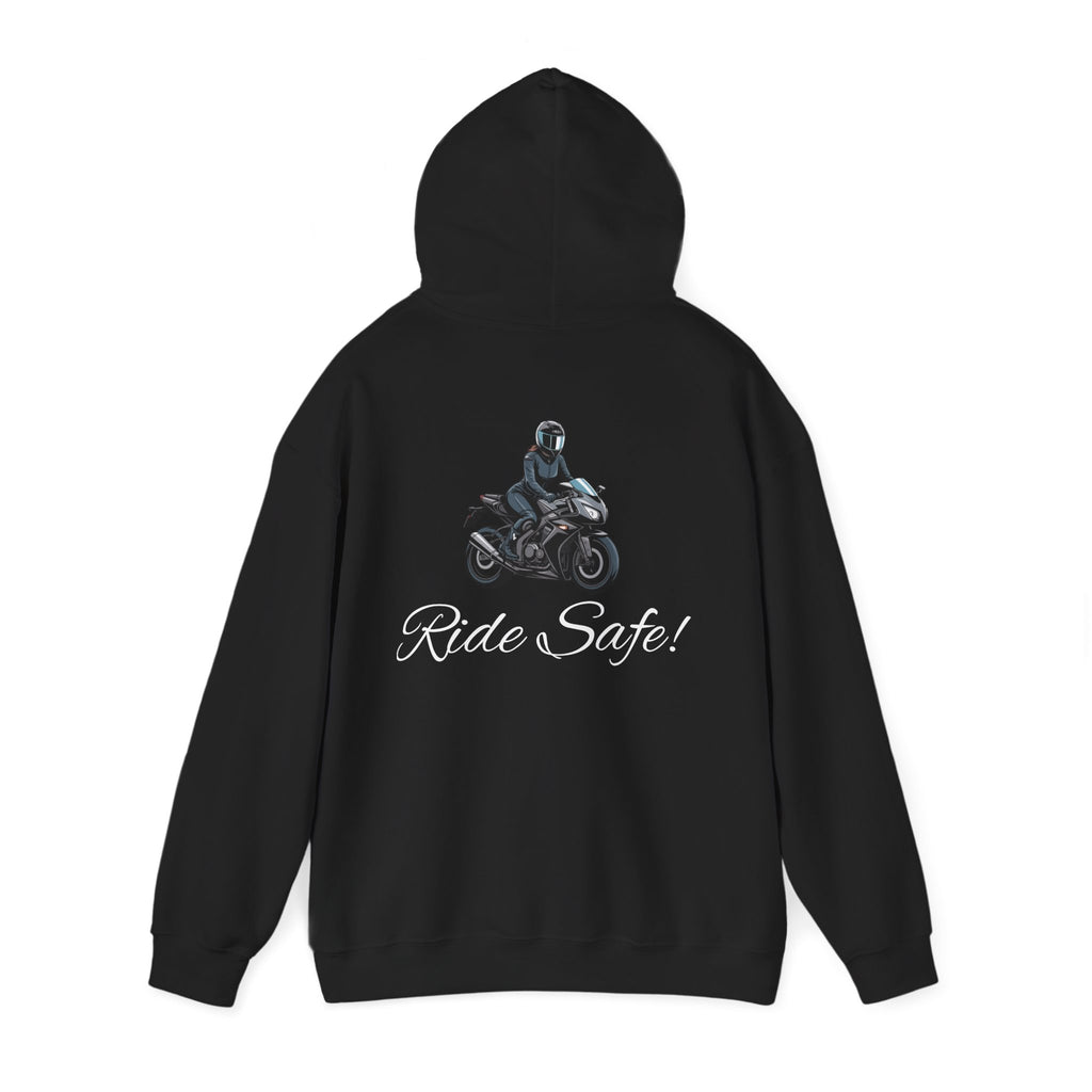 Woman's "Ride Safe" Heavy Blend Hoodie