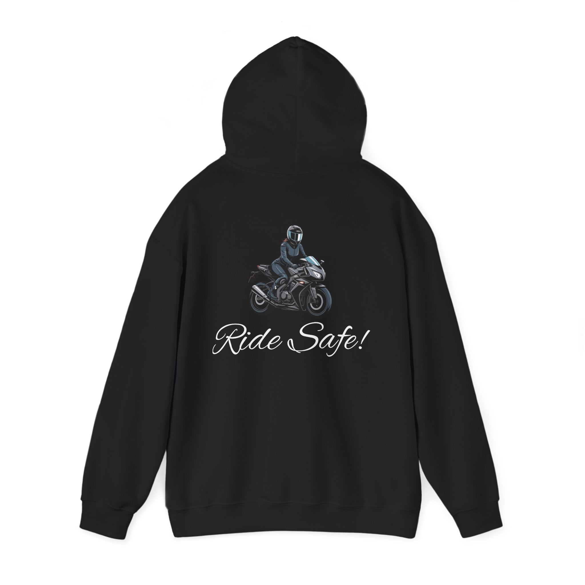 Mens "Ride Safe" Heavy Blend Hoodie