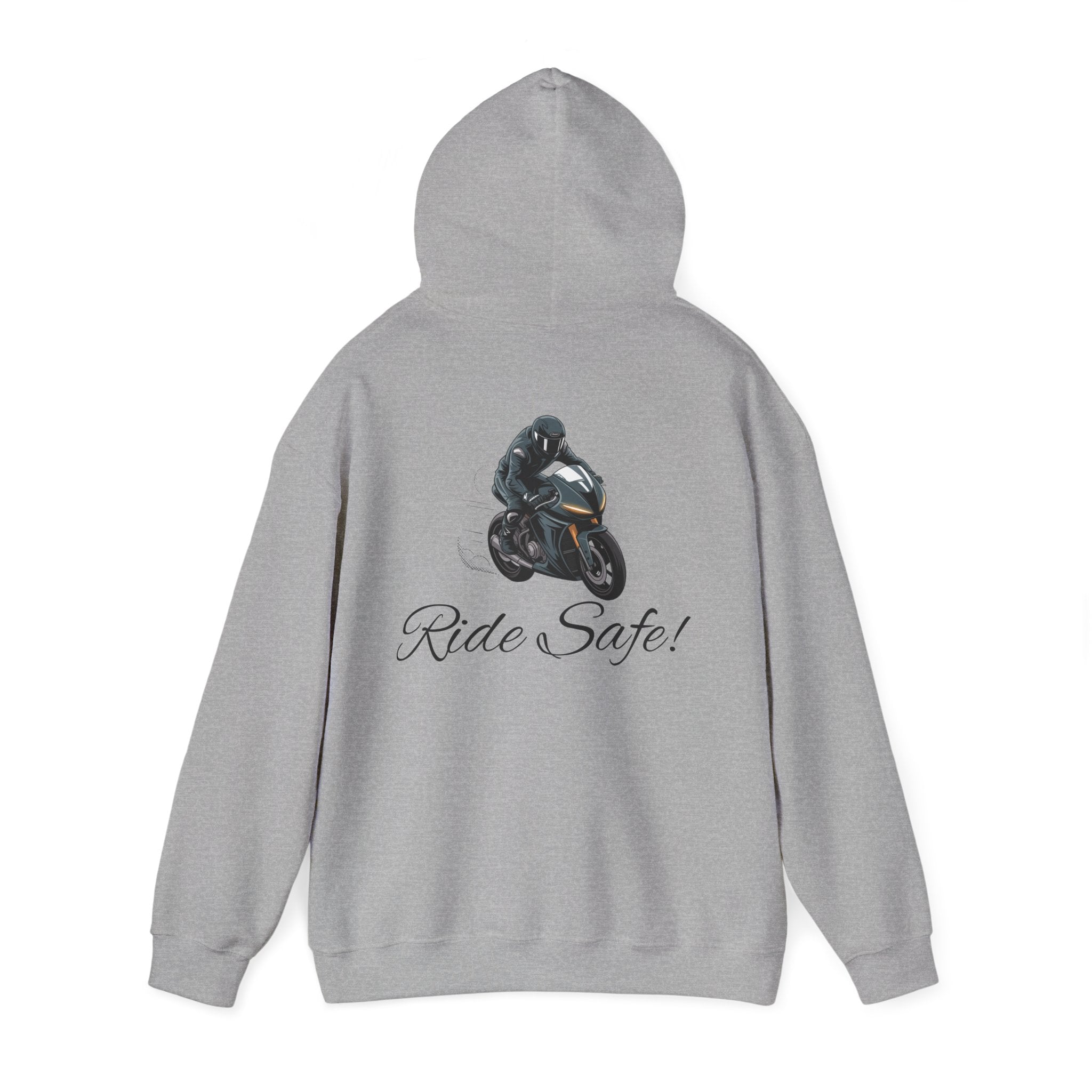 Mens "Ride Safe" Heavy Blend Hoodie