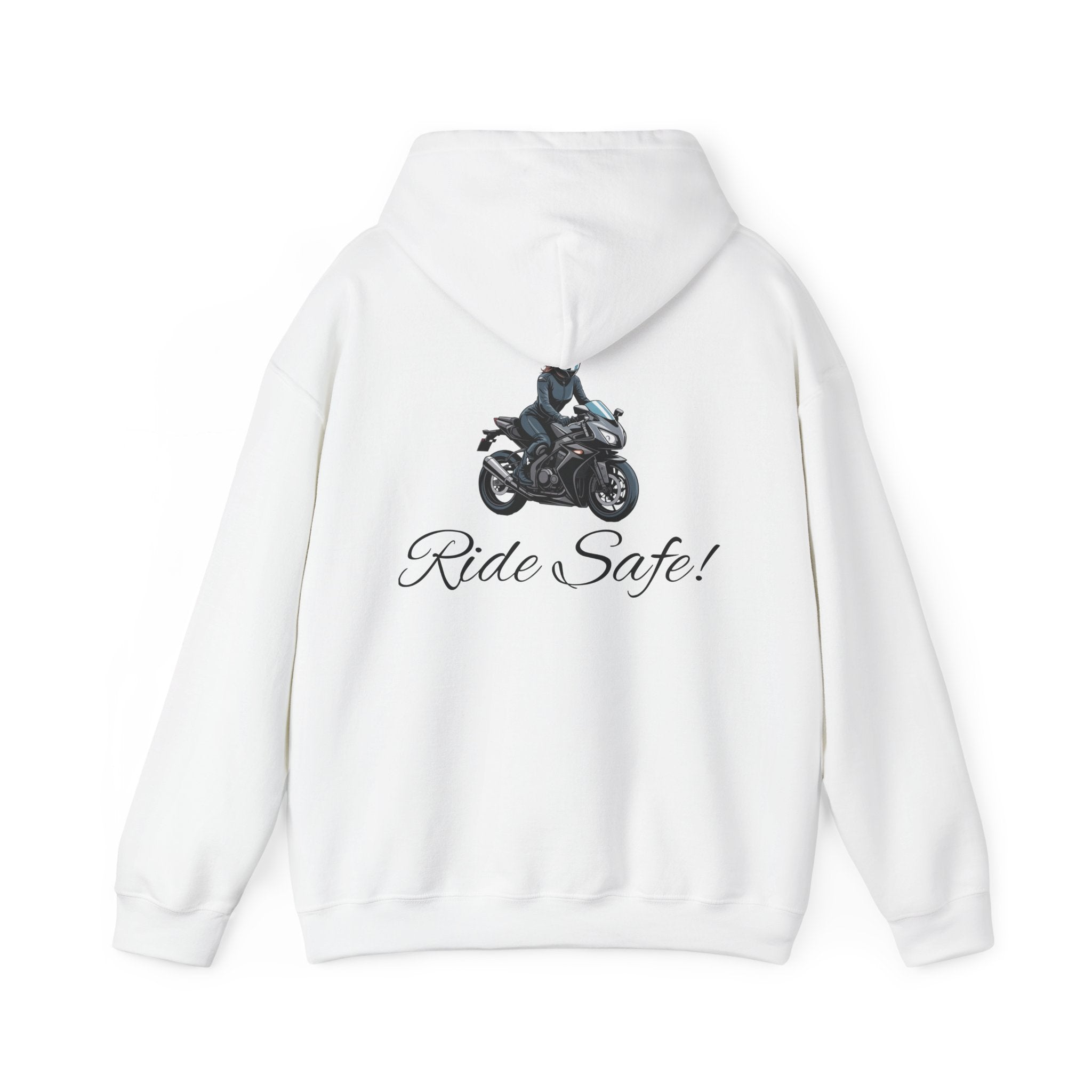 Woman's "Ride Safe" Heavy Blend Hoodie