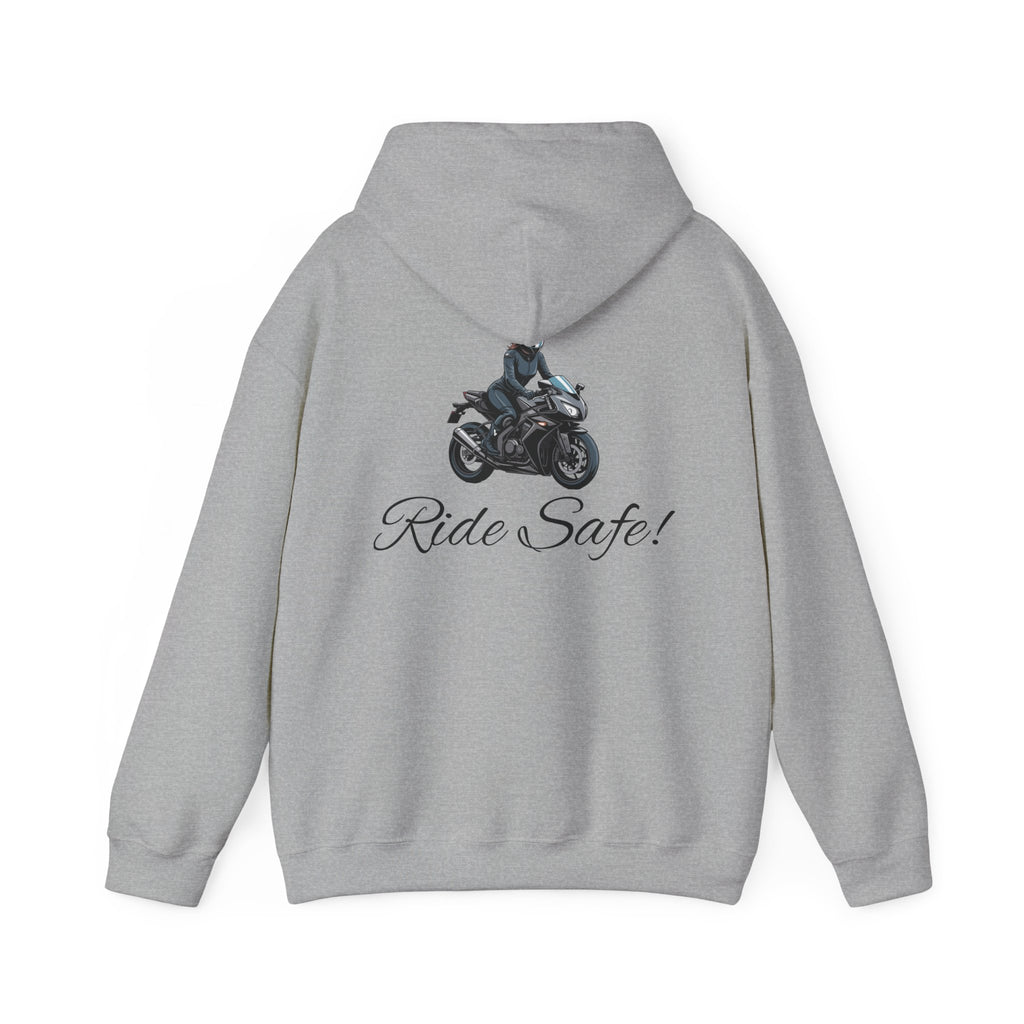 Woman's "Ride Safe" Heavy Blend Hoodie