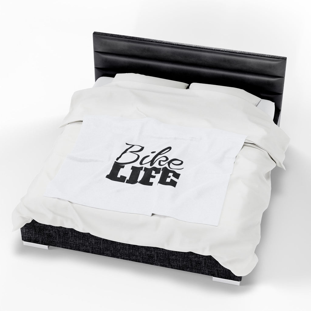Cozy "Bike Life" Velveteen Plush Blanket