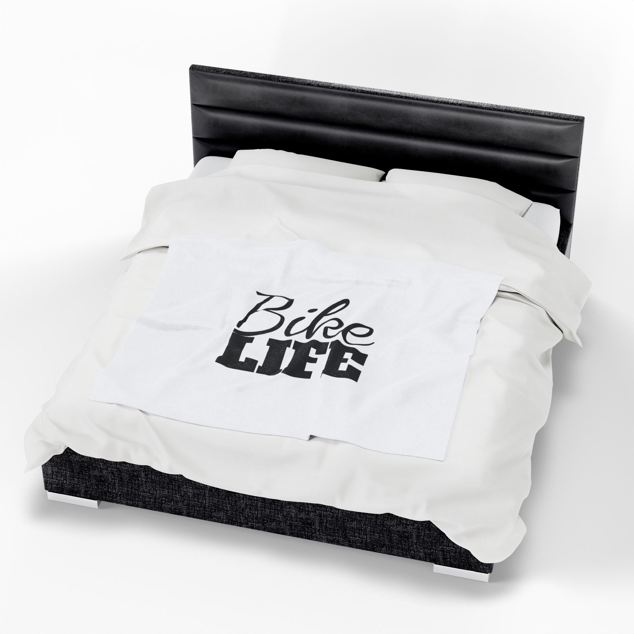 Cozy "Bike Life" Velveteen Plush Blanket