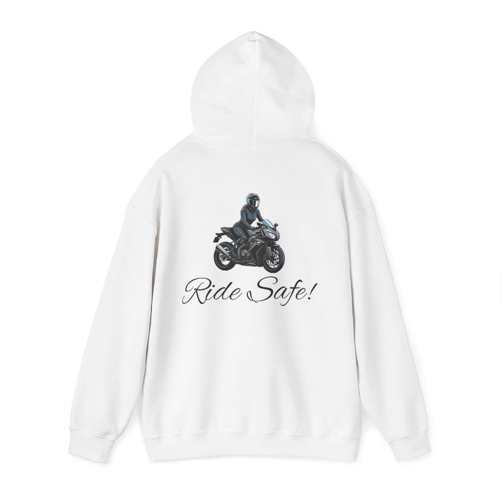 Woman's "Ride Safe" Heavy Blend Hoodie