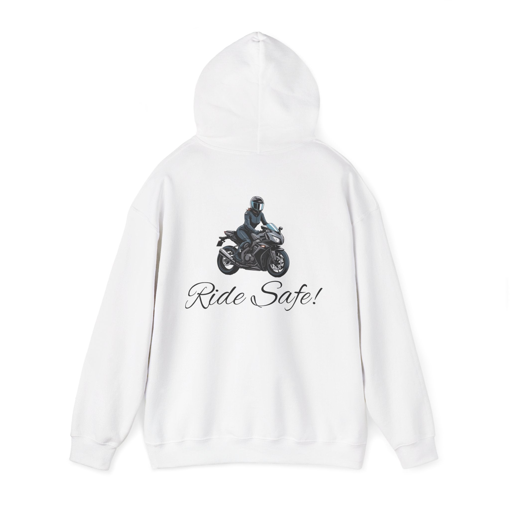 Woman's "Ride Safe" Heavy Blend Hoodie