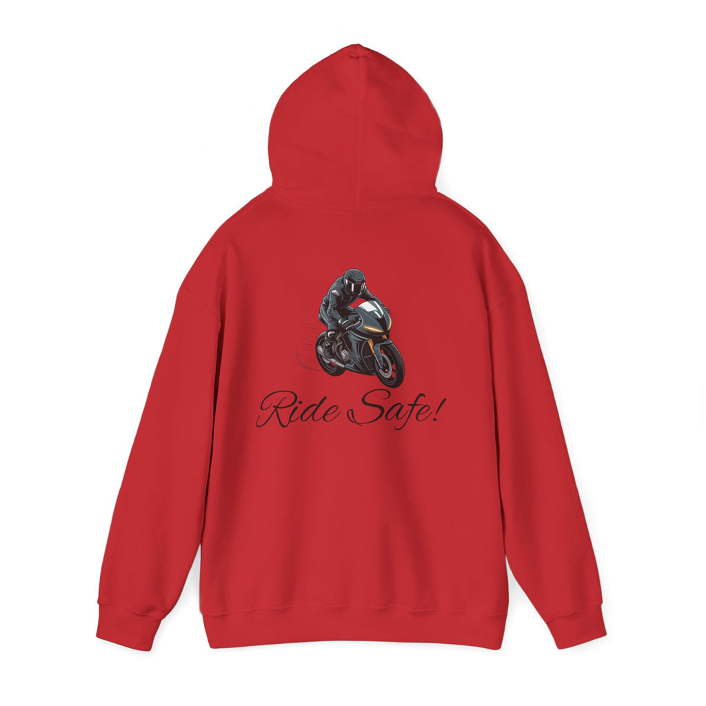 Mens "Ride Safe" Heavy Blend Hoodie