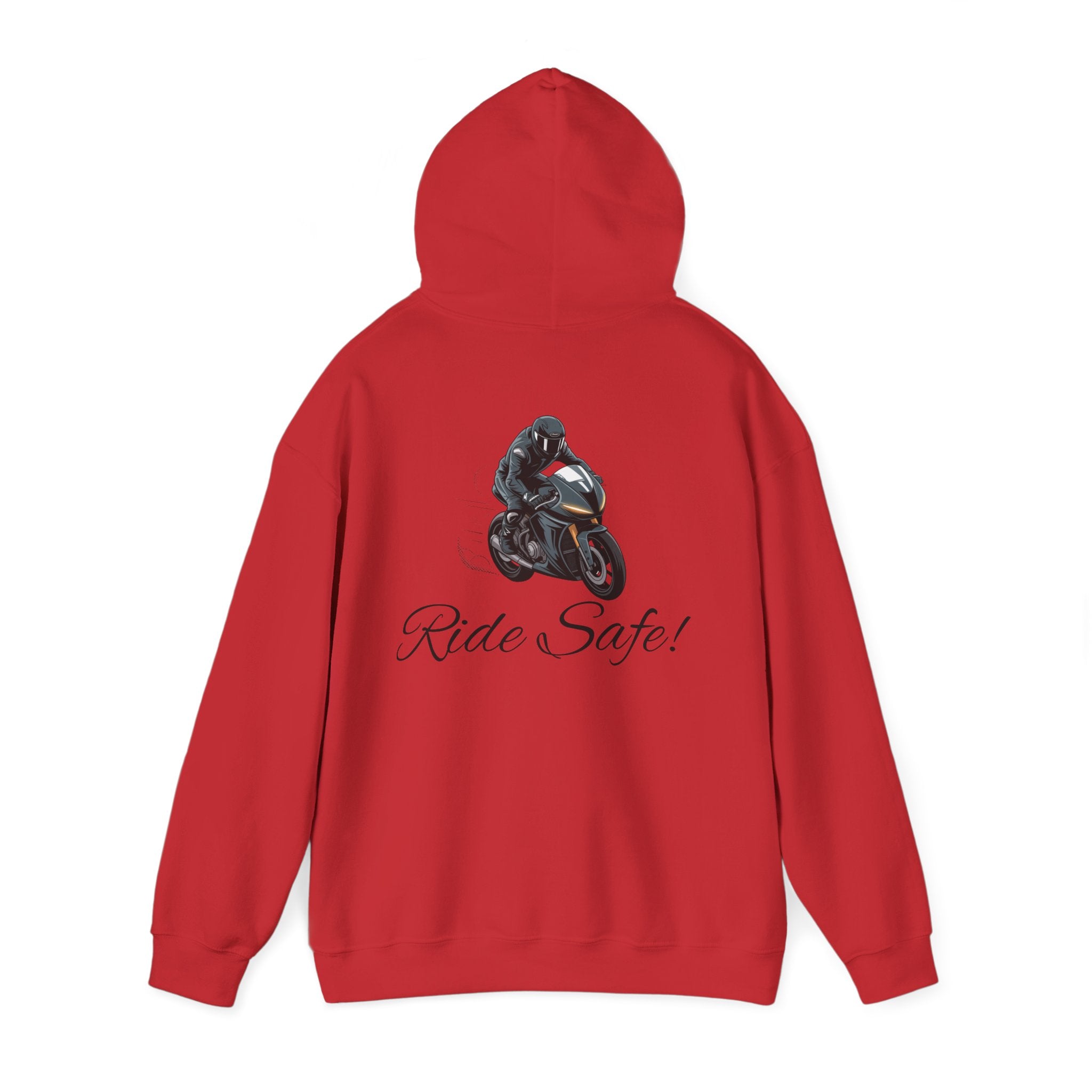 Mens "Ride Safe" Heavy Blend Hoodie