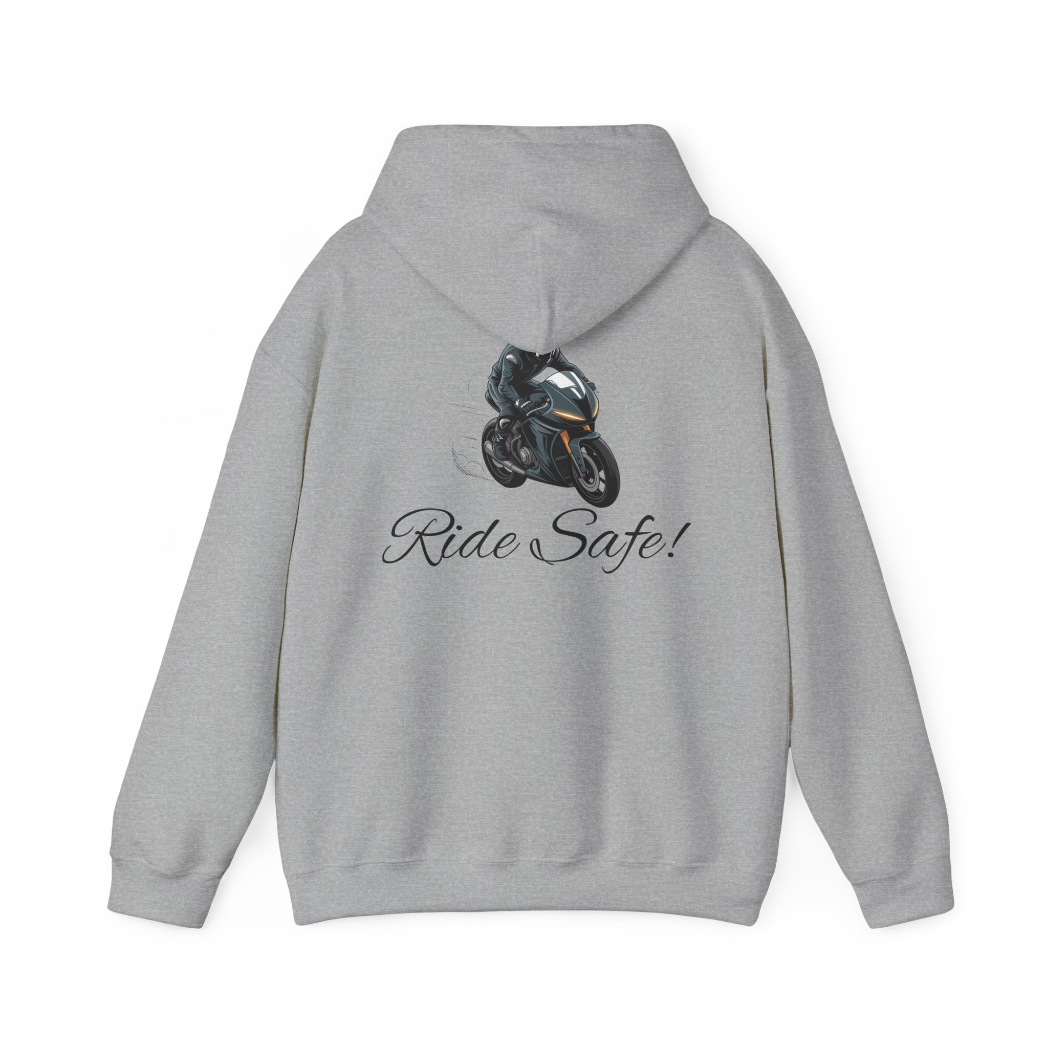 Mens "Ride Safe" Heavy Blend Hoodie