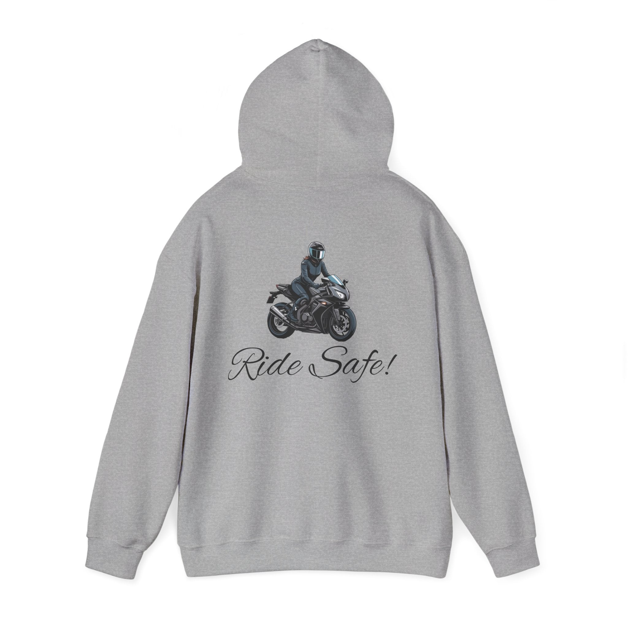 Woman's "Ride Safe" Heavy Blend Hoodie
