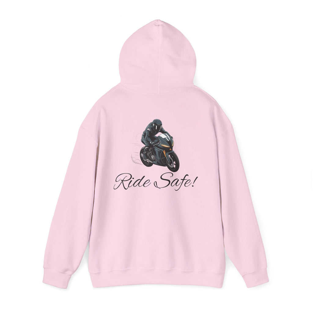 Mens "Ride Safe" Heavy Blend Hoodie