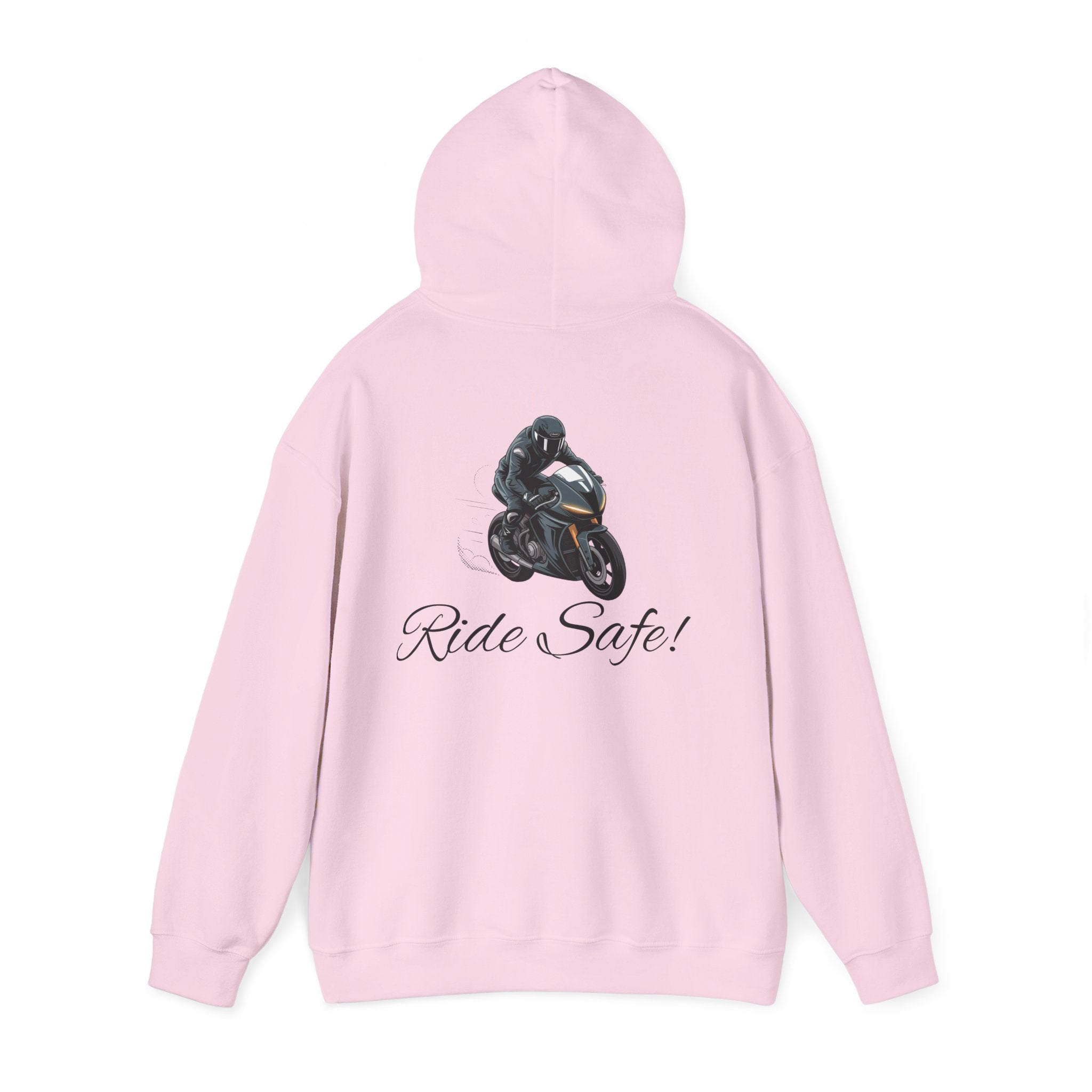 Mens "Ride Safe" Heavy Blend Hoodie