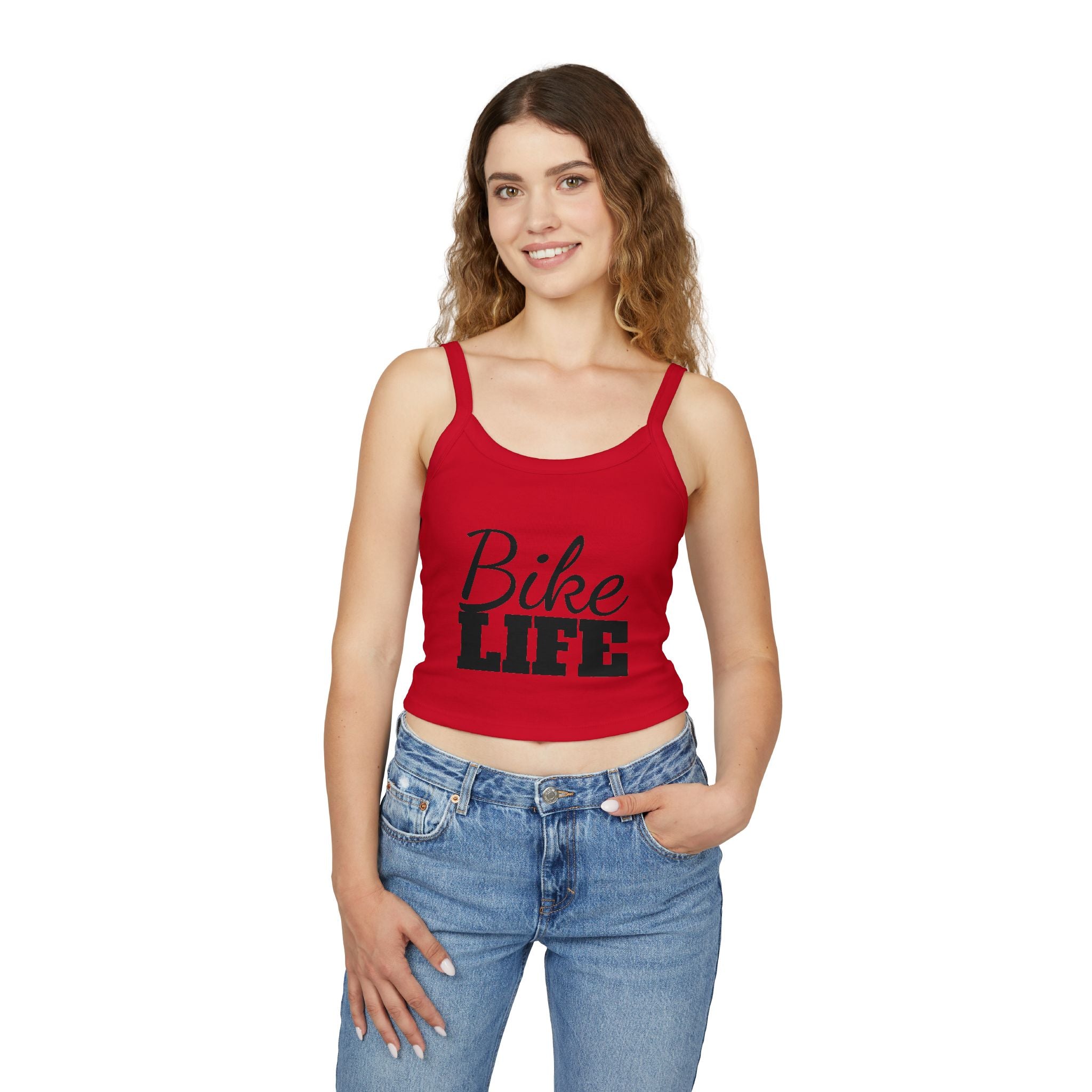 Women's Spaghetti Strap "Bike Life" Tank Top