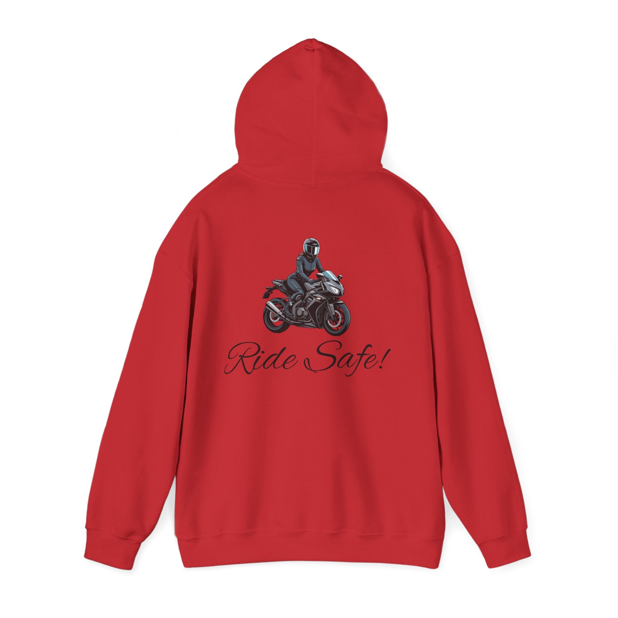 Woman's "Ride Safe" Heavy Blend Hoodie