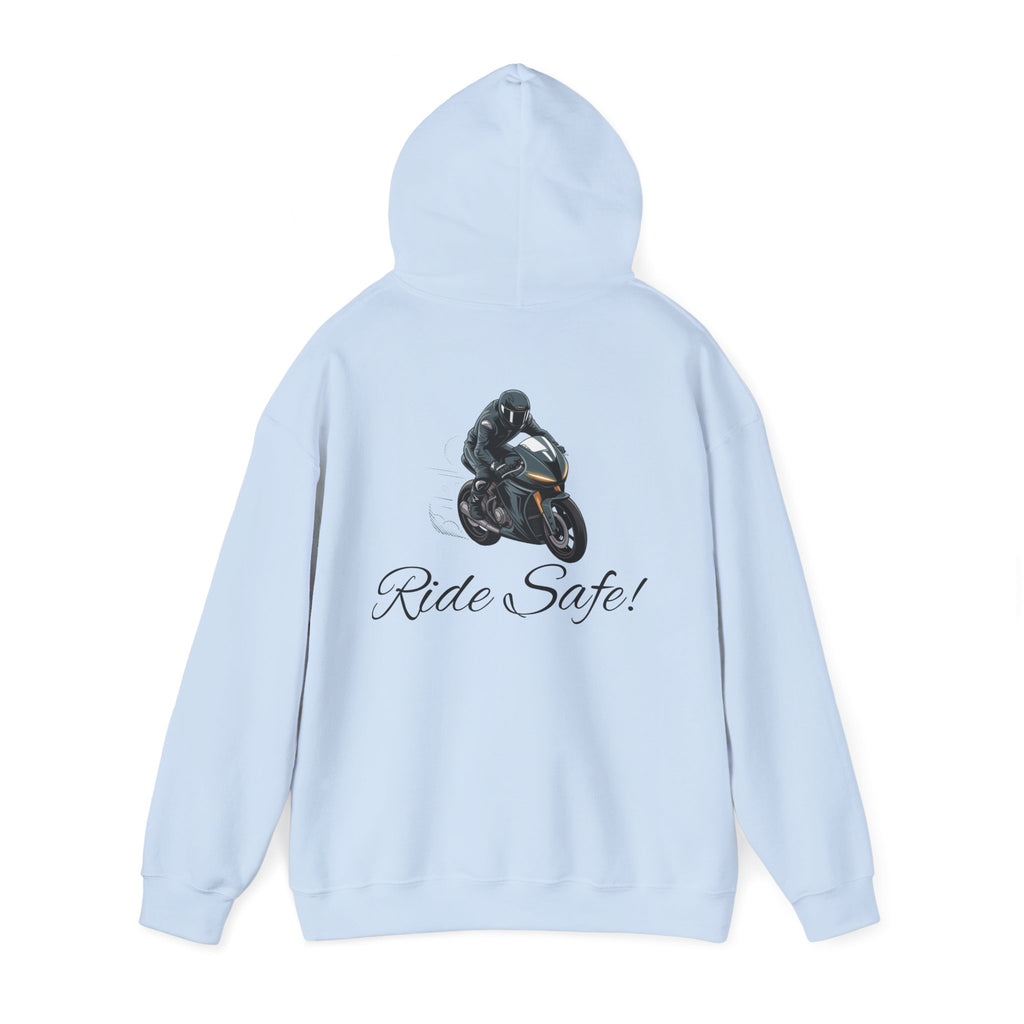 Mens "Ride Safe" Heavy Blend Hoodie