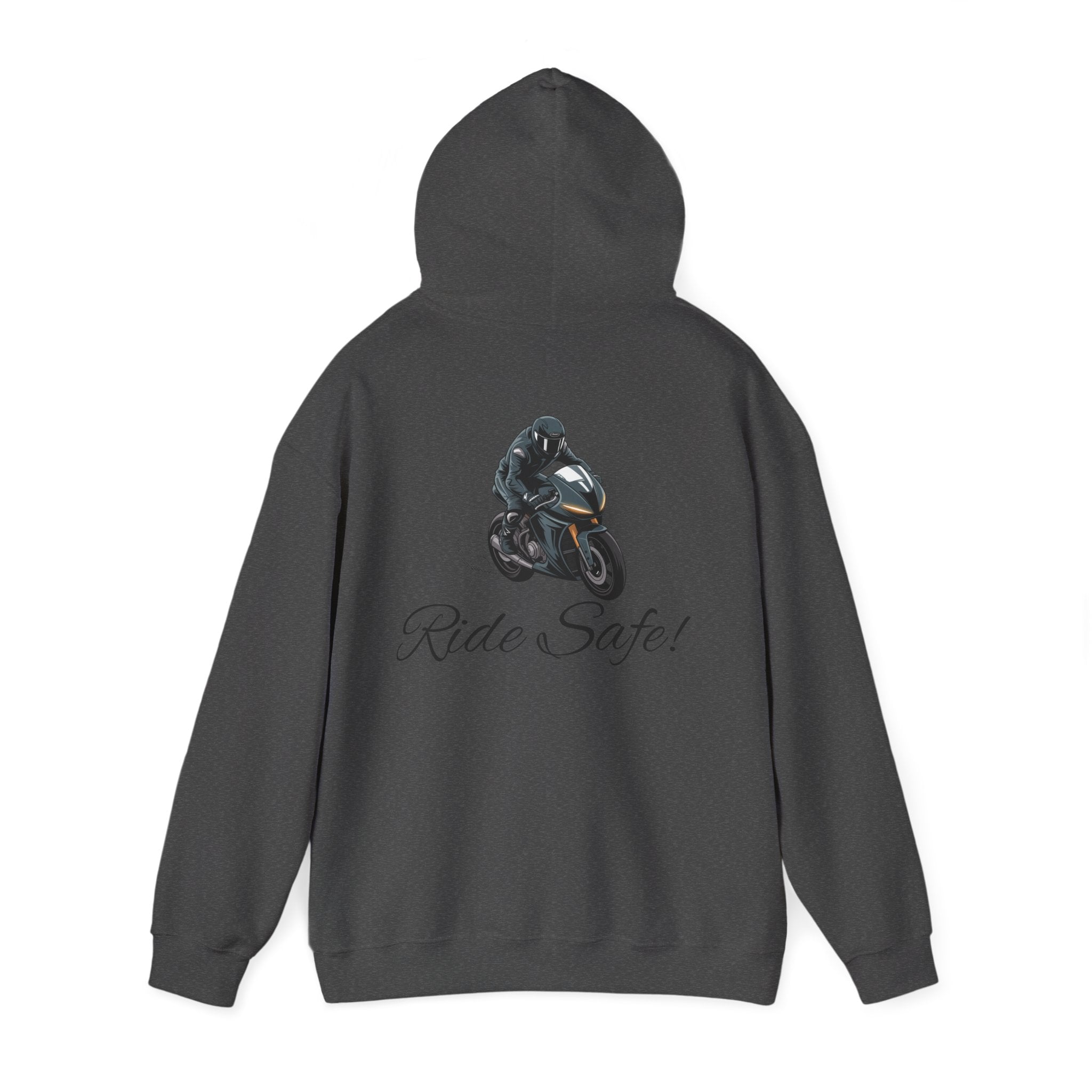 Mens "Ride Safe" Heavy Blend Hoodie