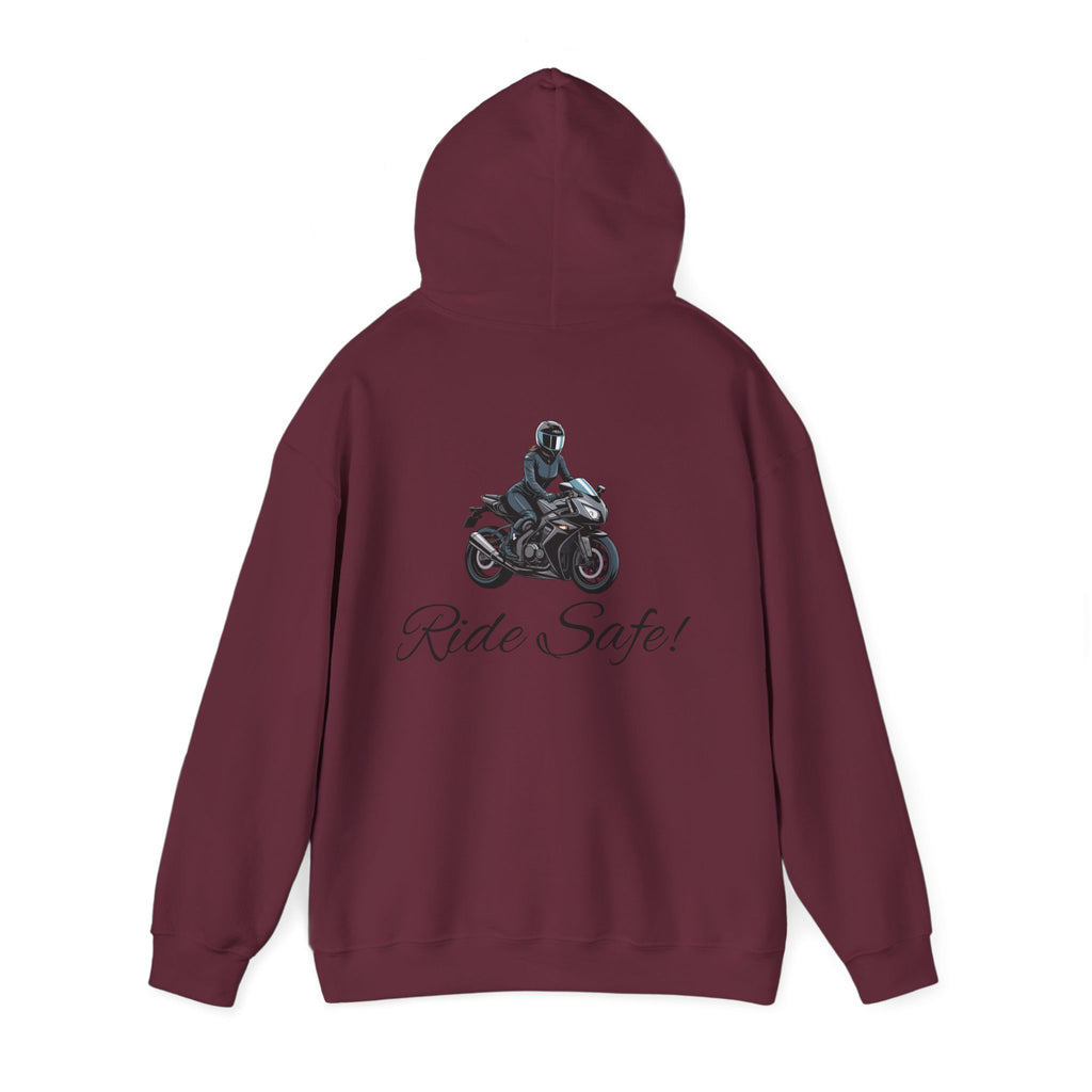 Woman's "Ride Safe" Heavy Blend Hoodie
