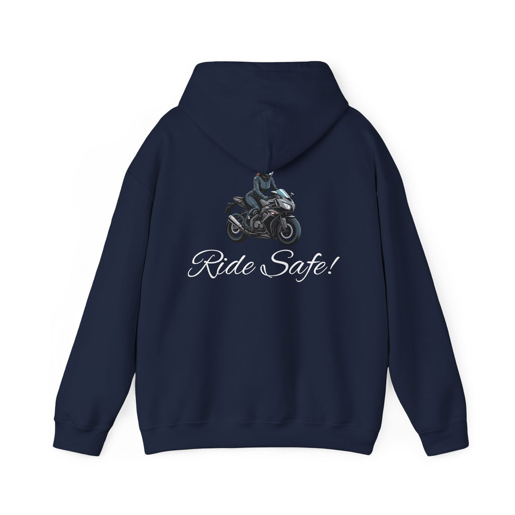 Woman's "Ride Safe" Heavy Blend Hoodie