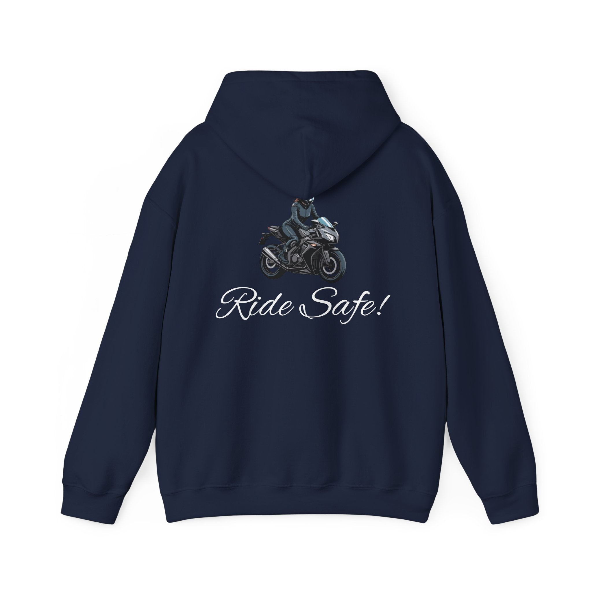 Woman's "Ride Safe" Heavy Blend Hoodie