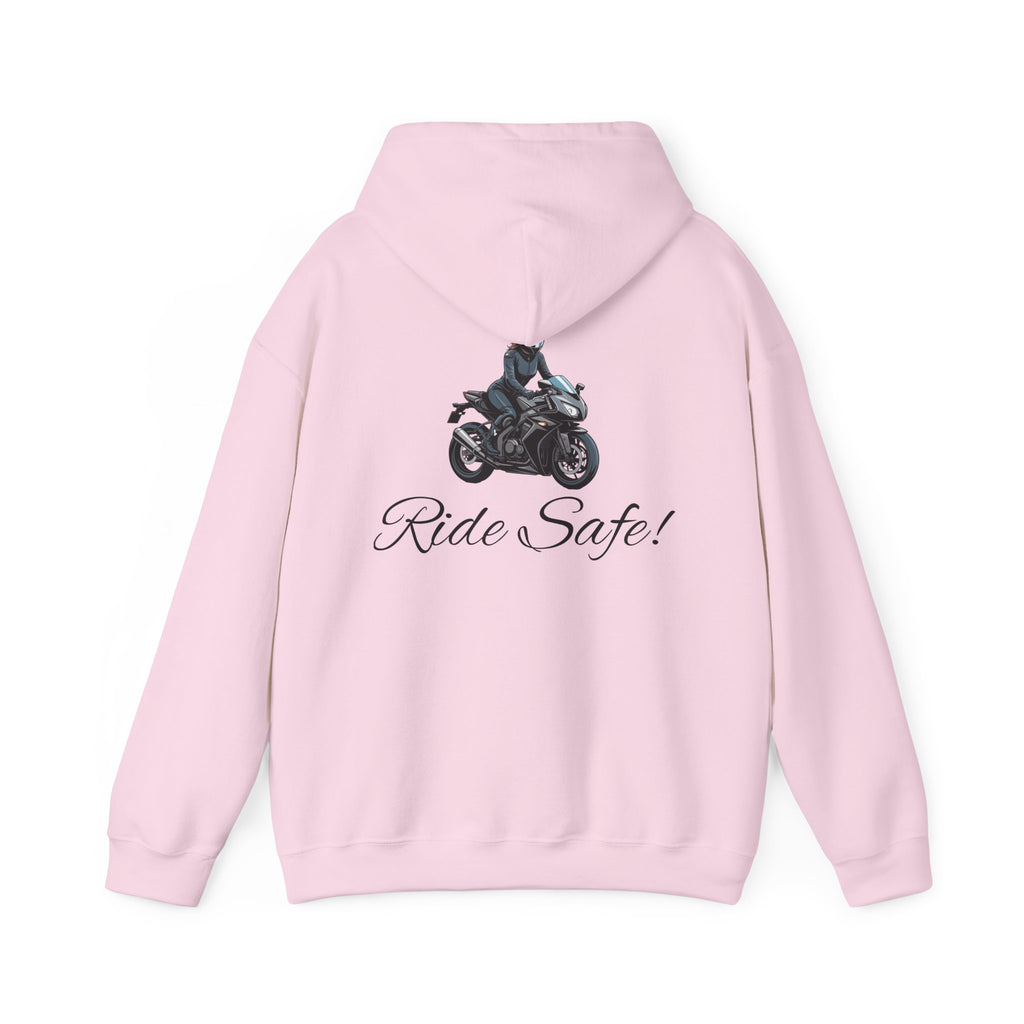 Woman's "Ride Safe" Heavy Blend Hoodie