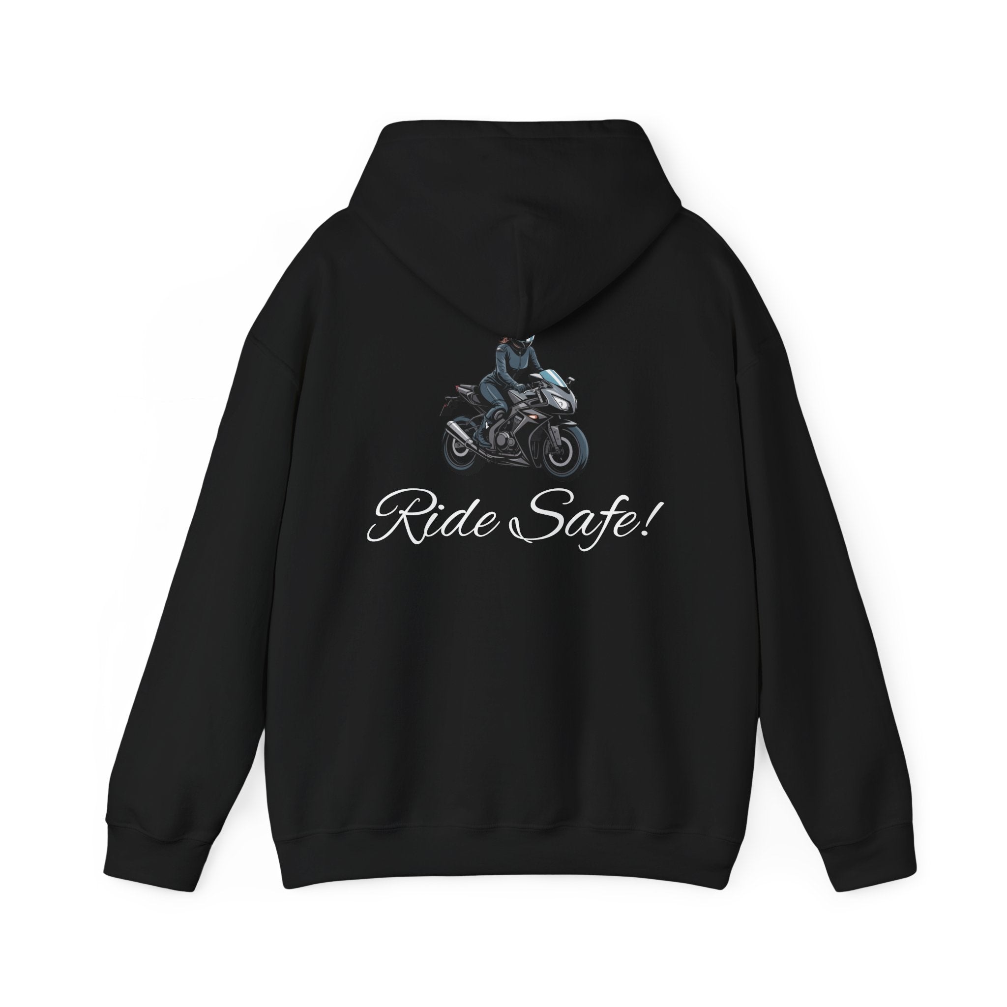 Mens "Ride Safe" Heavy Blend Hoodie