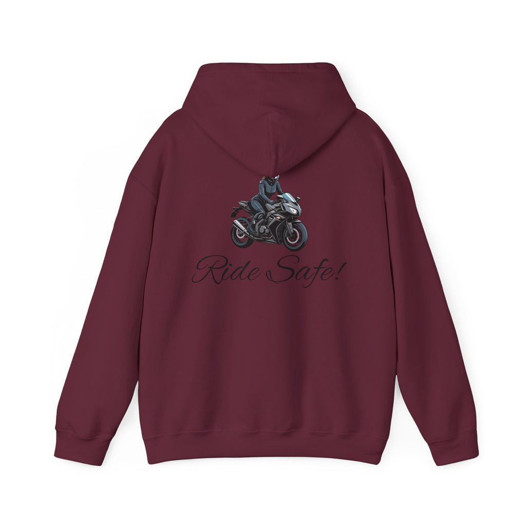 Woman's "Ride Safe" Heavy Blend Hoodie