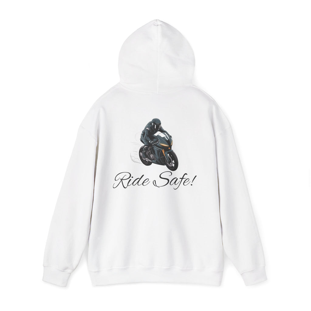 Mens "Ride Safe" Heavy Blend Hoodie