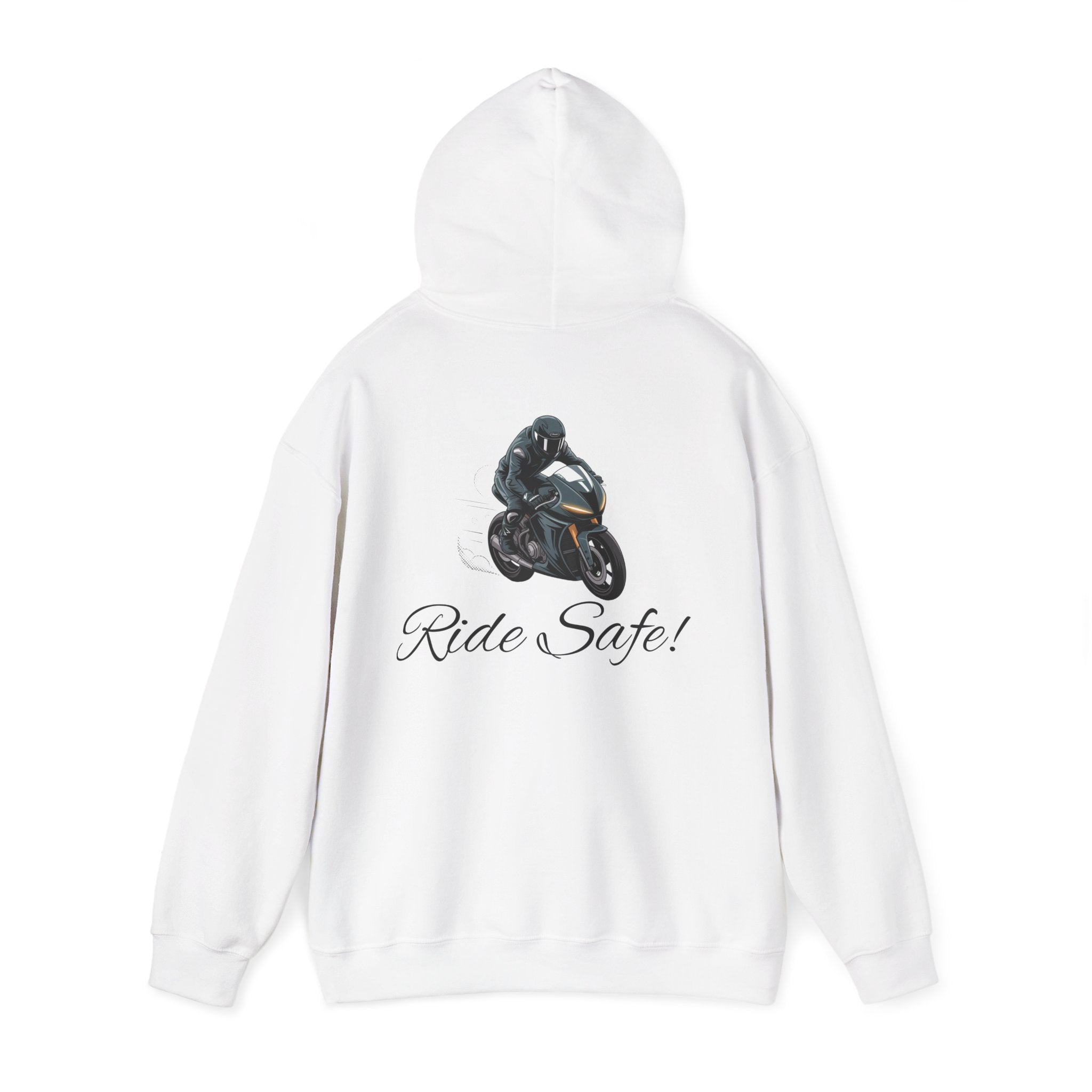 Mens "Ride Safe" Heavy Blend Hoodie